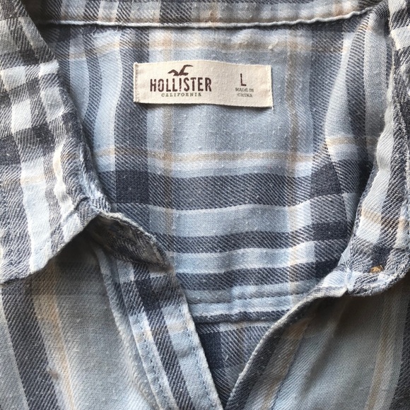 Hollister Button Down Plaid Long Sleeve - Picture 2 of 3